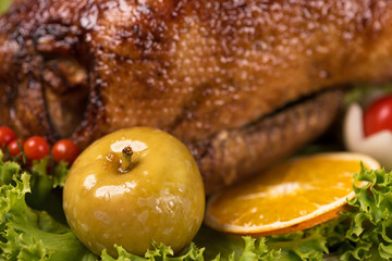 Baked young duck