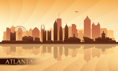 Atlanta city skyline silhouette background - 120277437