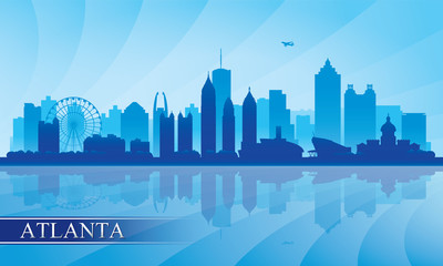 Atlanta city skyline silhouette background - 120277450