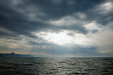 Fototapeta premium Storm clouds over sea