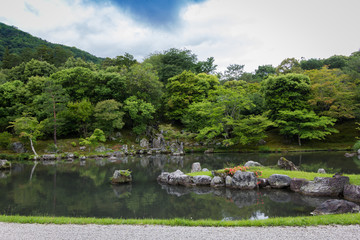 The pool at Tenryu-ji temple in kyoto, Japan