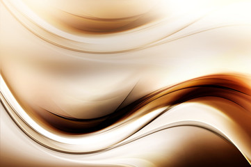 Obraz premium Gold Abstract Wave Art Composition Background