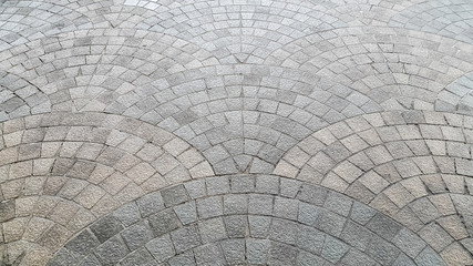 Granite cobblestoned pavement texture