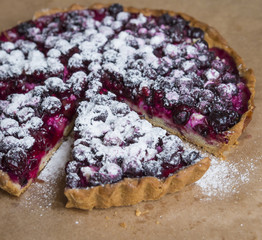 Tart from fresh blackcurrant
