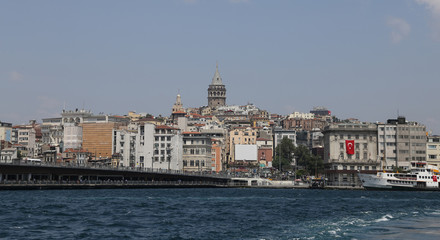 Fototapeta na wymiar Karakoy and Galata Bridge in Istanbul City