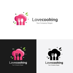 Love Cooking Logo,vector Logo template