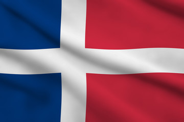 Fototapeta premium City Flag of Saar Protectetorat (1947–1956)