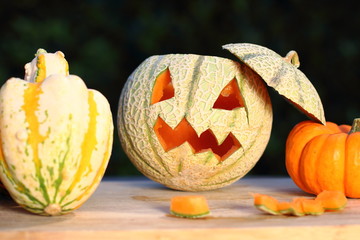 Kürbisgesicht, Halloweenbastelei