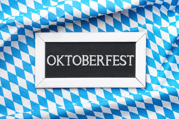 Bayerische Flagge & Tafel - Oktoberfest