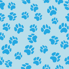 Naklejka na ściany i meble Dog's Footprints-Seamless Pattern