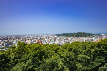 Obraz premium 松山城からの松山市の眺め