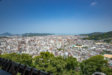 Obraz premium 松山城からの松山市の眺め