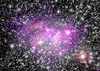 galaxy in a free space