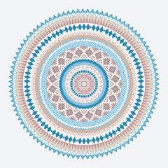 Mandala Streszczenie okrągły wektor ornament. Wzór geometryczny - 120281825