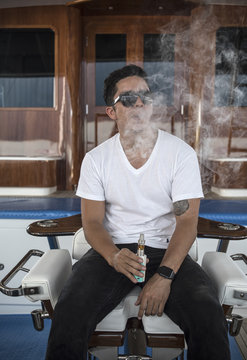 man vaping 