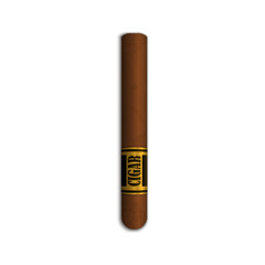 Havana cigar with label. Cigar illustration.