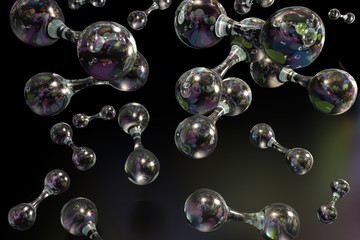3D molecular background