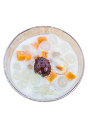 Thai style rich soybean milk mixed with nutrition fruits isolate