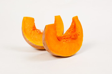 Fresh pumpkin on a white background