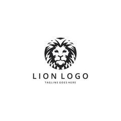 Lion logo. Lion head. Logo template suitable for businesses and product names. Easy to edit, change size, color and text.