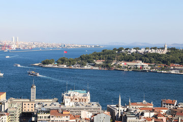 Naklejka na ściany i meble Karakoy and Topkapi Palace in Istanbul City