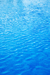 Fototapeta na wymiar Blue water with sun reflections