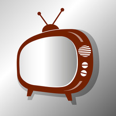 Cartoon TV as background to insert text, vector illustration.