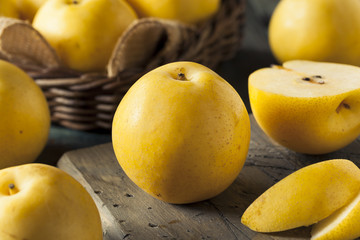 Raw Organic Yellow Asian Apple Pears