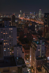 Fototapeta na wymiar NYC by night with Queensboro Bridge