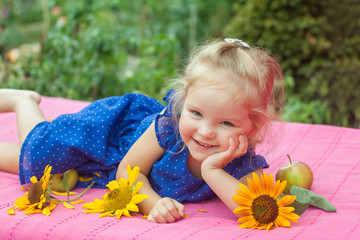 Cheerful little girl