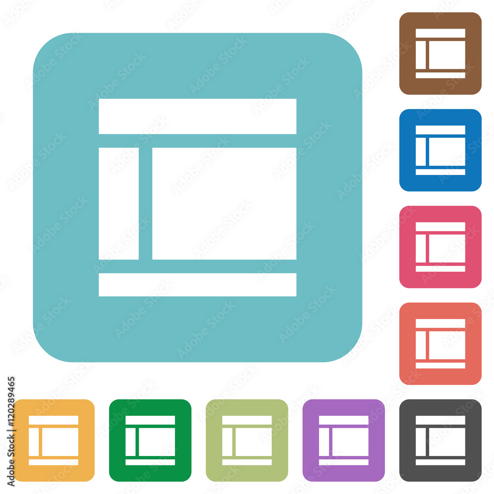 Poster flat two columned web layout icons