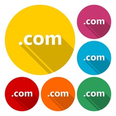 Domain COM sign icon. Top-level internet domain