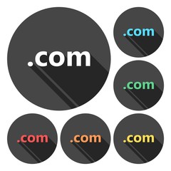 Domain COM sign icon. Top-level internet domain