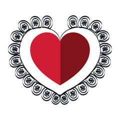 Obraz na płótnie Canvas red heart shape. love passion romance decoration. vector illustration