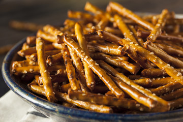Healthy Salty Baked Pretzel Sticks