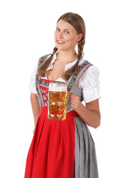 Oktoberfest woman with beer