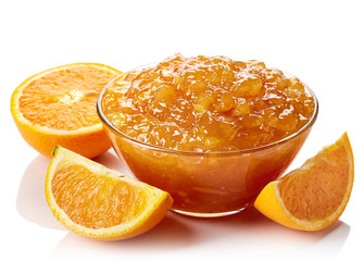 Bowl of orange jam