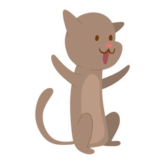 Obraz na płótnie Canvas Cartoon vector cat character