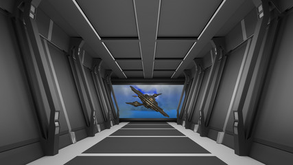 Space environment, ready for comp of your characters 3d rendering