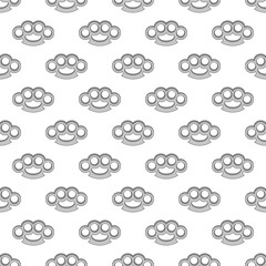 Knuckles seamless pattern on white background. Protection design vector illustration