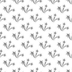 Fireworks seamless pattern on white background. Holiday design vector illustration