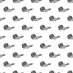 Apple and carrot seamless pattern on white background. Food design vector illustration