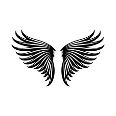 Fototapeta na wymiar Wings icon in simple style on a white background vector illustration