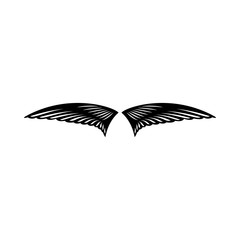 Bird wings icon in simple style on a white background vector illustration
