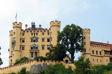 Fototapeta na wymiar Hohenschwangau Castle in the Bavarian Alps, Germany.