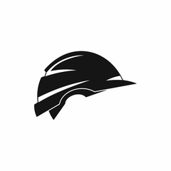 Construction helmet icon in simple style on a white background vector illustration