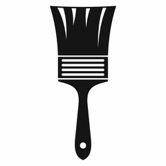 Paint brush icon in simple style on a white background vector illustration