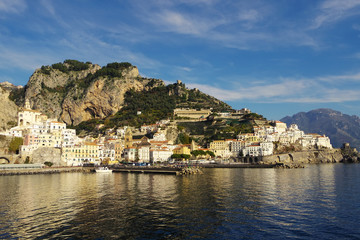 Fototapeta premium View of Amalfi from the harbour.