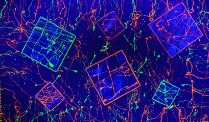 Neon Background Series - Hand painted neon art