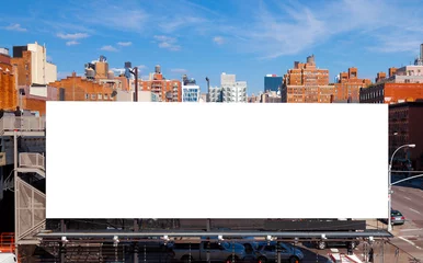 Foto op Plexiglas Groot leeg aanplakbord in de Stad van New York. Ruimte kopiëren © Crin
